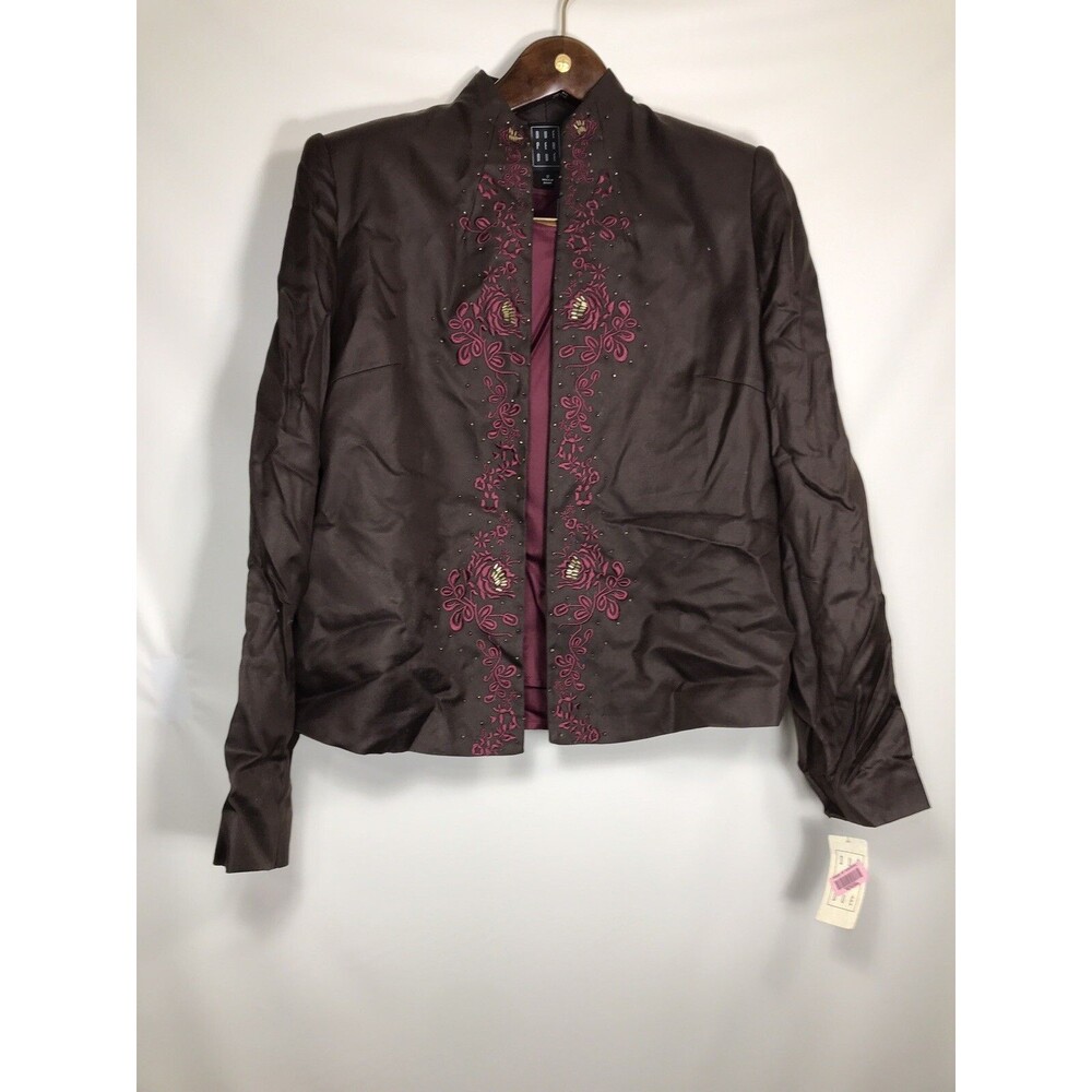 DUE PER DUE Womens Jacket Size 12 100% Silk With Size 8 Silk Tank Top